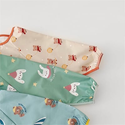 防髒防水畫畫吃飯圍兜7