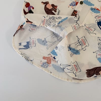 動物塗鴉花襯衫6