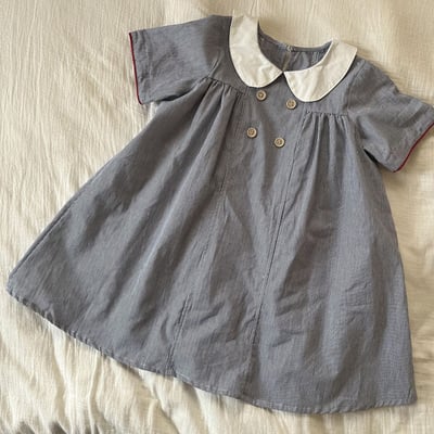 細條紋翻領洋裝套裝7