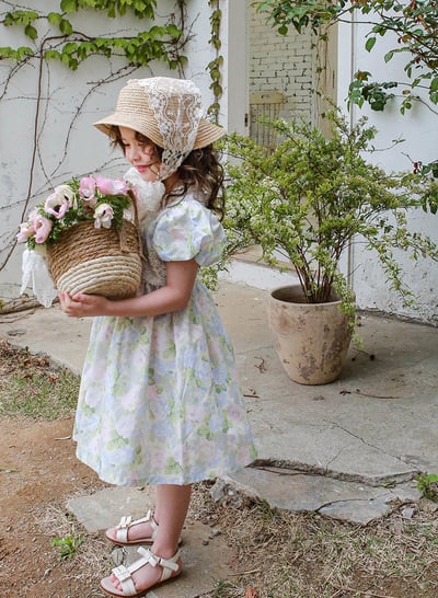 小清新蕾絲花朵公主洋裝6