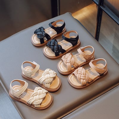 甜美羅馬編織涼鞋1