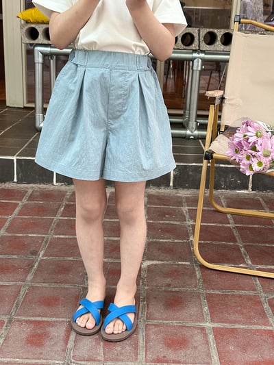 純色壓摺短褲4
