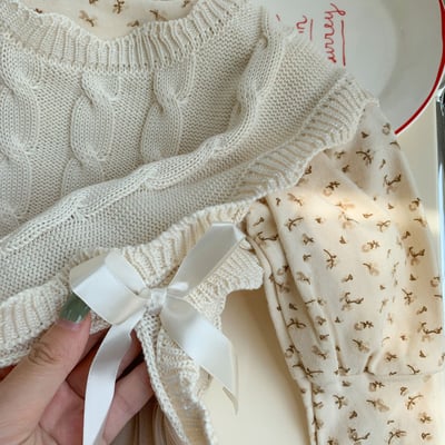 側綁帶花邊外搭背心-杏 尺寸1207