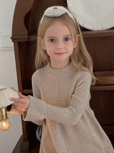 針織坑條連身裙6