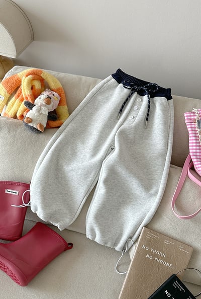 休閒寬鬆縮口棉褲5