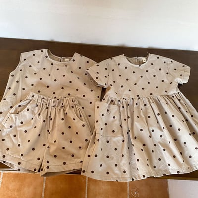 圓點手足系列套裝洋裝8