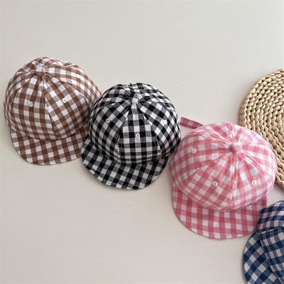 糖果色棋盤格鴨舌帽4