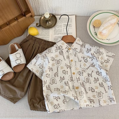 滿版動物休閒襯衫4