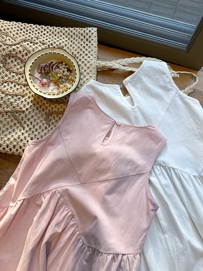 氣質拼接無袖長洋9