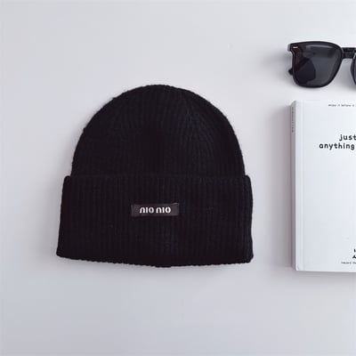 日系小布標兒童毛帽7