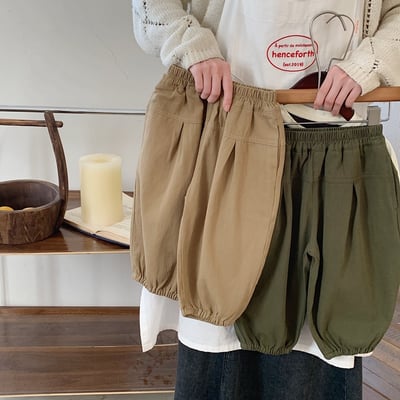 日系寬鬆收腳褲1