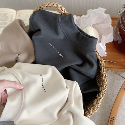 半高領磨毛打底上衣7