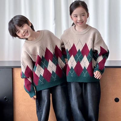 復古菱格聖誕氛圍毛衣(大人)2