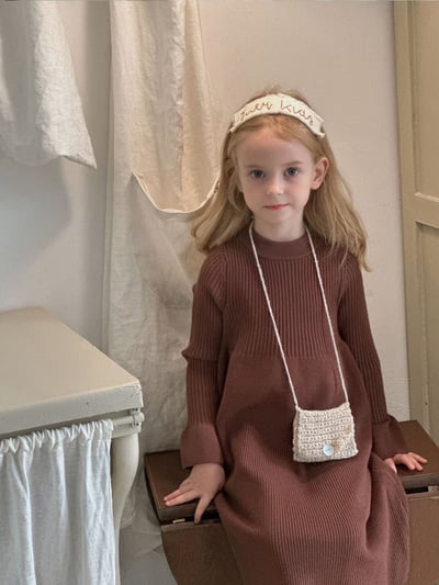 針織坑條連身裙4