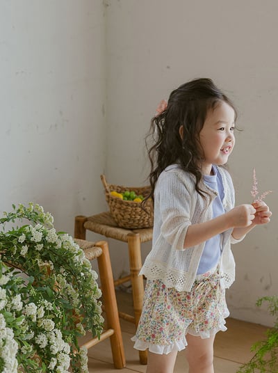 甜美蕾絲七分袖外套3