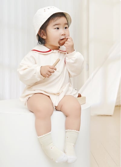 小花朵蝴蝶結公主襪子組3