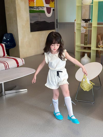 娃娃領花邊套裝7