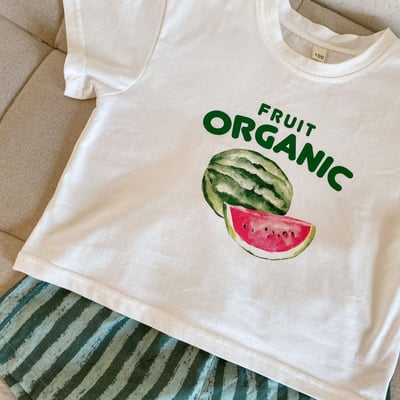 可愛西瓜套裝//條紋吊帶連身裙7