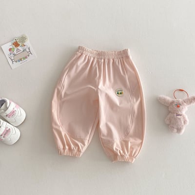 拼接網眼彈性休閒薄長褲5