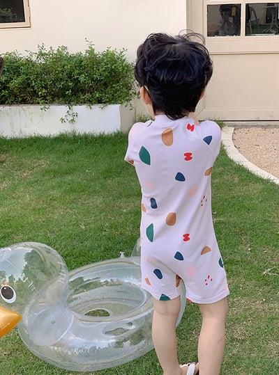 男女童連身泳裝含泳帽14