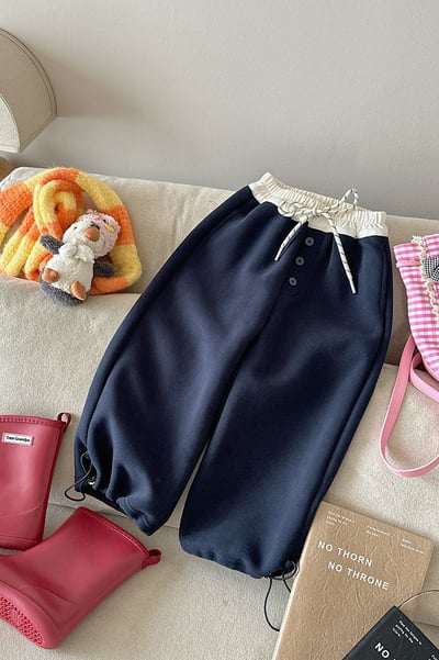 休閒寬鬆縮口棉褲6