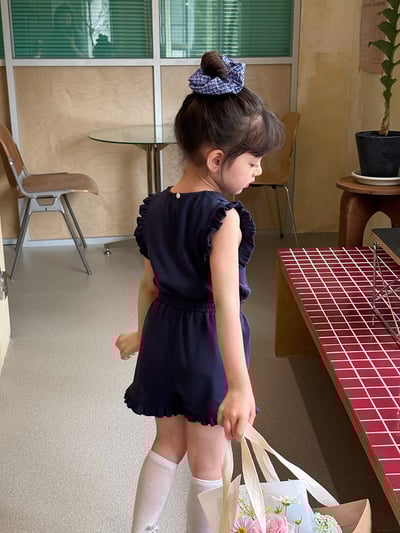 娃娃領花邊套裝8