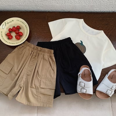 男童工裝五分短褲1