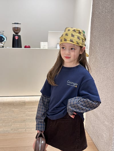 假兩件背後印花上衣4