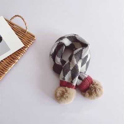 幾何格紋交叉圍脖5