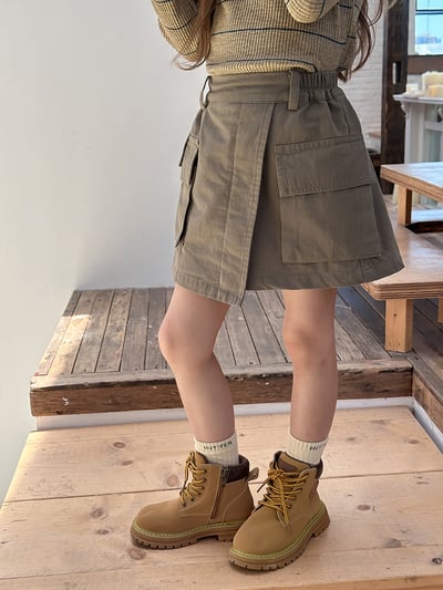 個性口袋工裝褲裙(3色)8