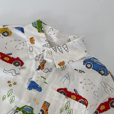 繽紛卡通小汽車襯衫4
