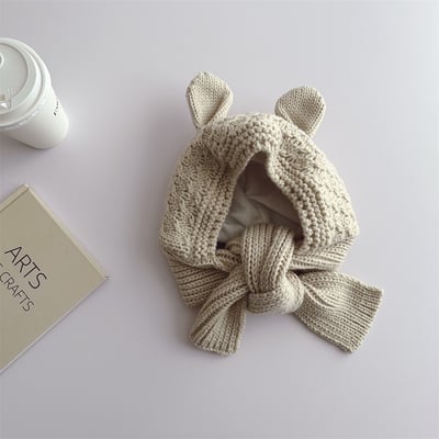 立體動物耳朵圍巾毛帽9