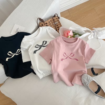 甜美蝴蝶結短袖T恤1