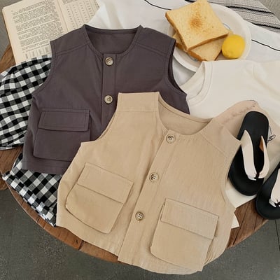 男孩工裝外搭背心1