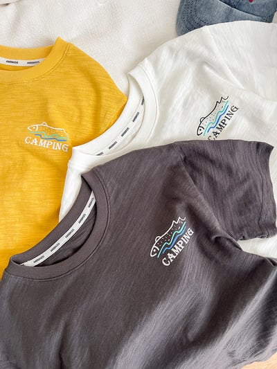 竹節棉字母卡通T恤9