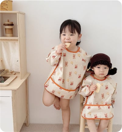 防髒防水畫畫吃飯圍兜2