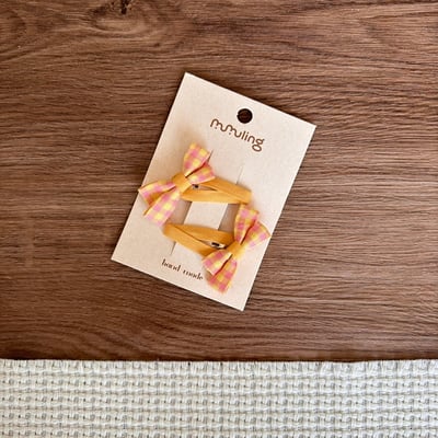 撞色蝴蝶結髮夾3