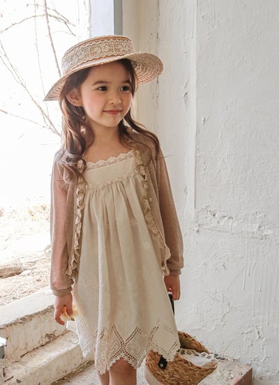 氣質雕花蕾絲背心洋裝3