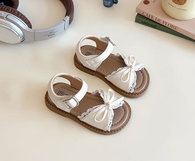 韓系蕾絲蝴蝶結涼鞋5