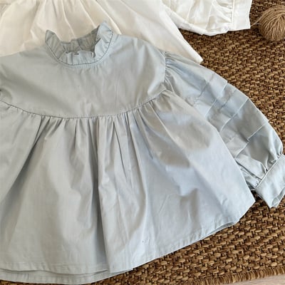 花邊立領蓬袖娃娃上衣7