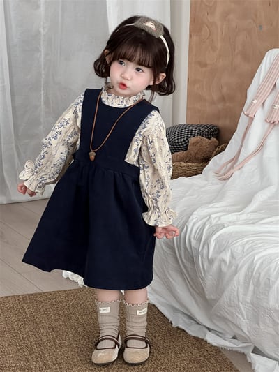 碎花立領花邊娃娃上衣9