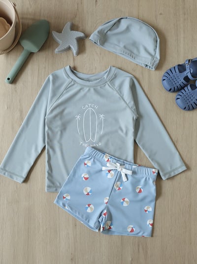 男童兩件式泳裝含泳帽6