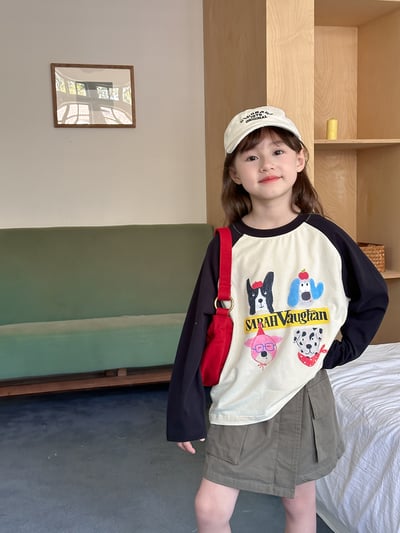 拼袖卡通上衣(3款)3