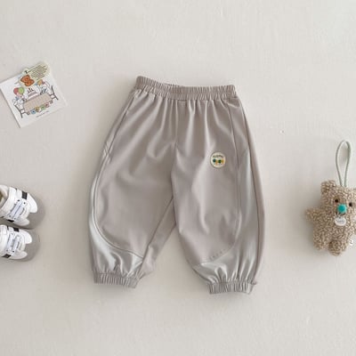 拼接網眼彈性休閒薄長褲7