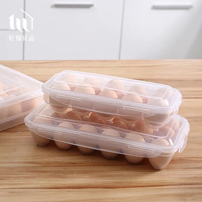 好物良品 2入_10格款透明可堆疊保鮮雞蛋收納盒(戶外野炊露營雞蛋盒 雞蛋托 雞蛋格 食物保鮮盒）3