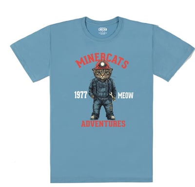 Miner Cat 礦工貓冒險T恤3