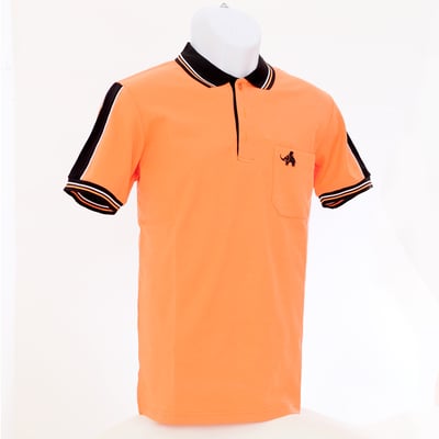 戴帽紳士象-POLO衫-男-柑橘色1