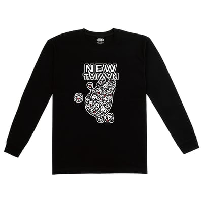 藝術塗鴉台灣長袖Ｔ恤｜笑容與愛心構成的寶島能量1