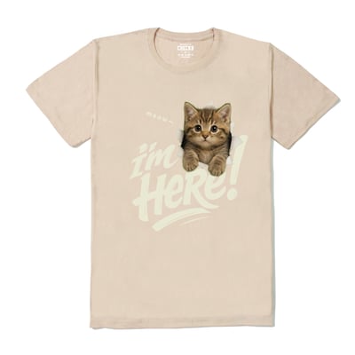 【洞洞貓】I'm HeRe!美國短毛貓T恤6