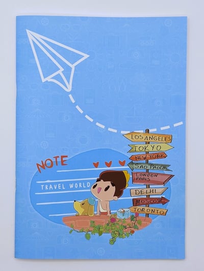 小八將A5筆記本_旅行 是我的解藥款_藍色(格文內頁)1